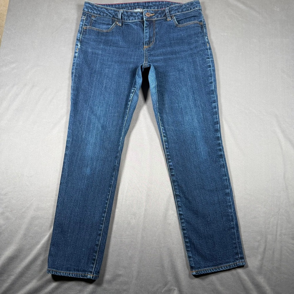 Talbots Straight Leg Jeans Womens 10 Blue Denim Stretch Casual Everyday